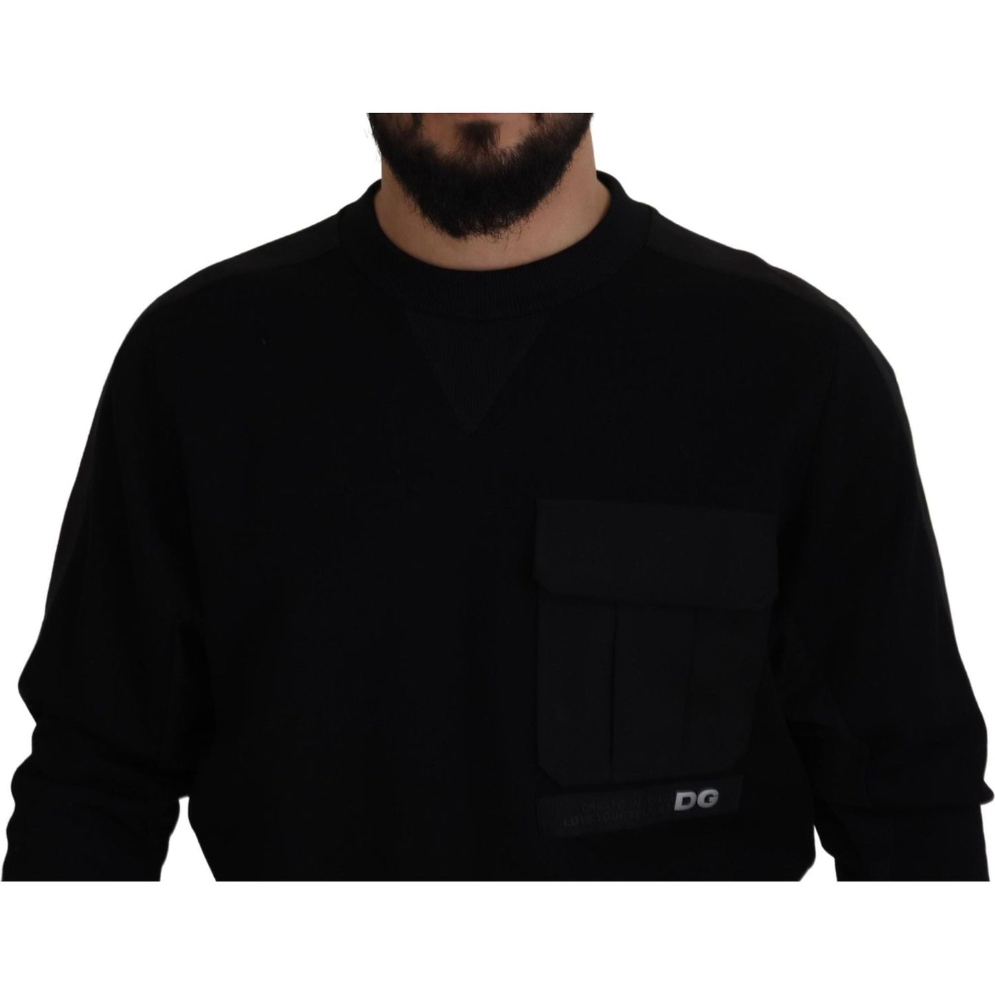 Dolce & Gabbana Elegant Crewneck Cotton Blend Sweater Dolce & Gabbana