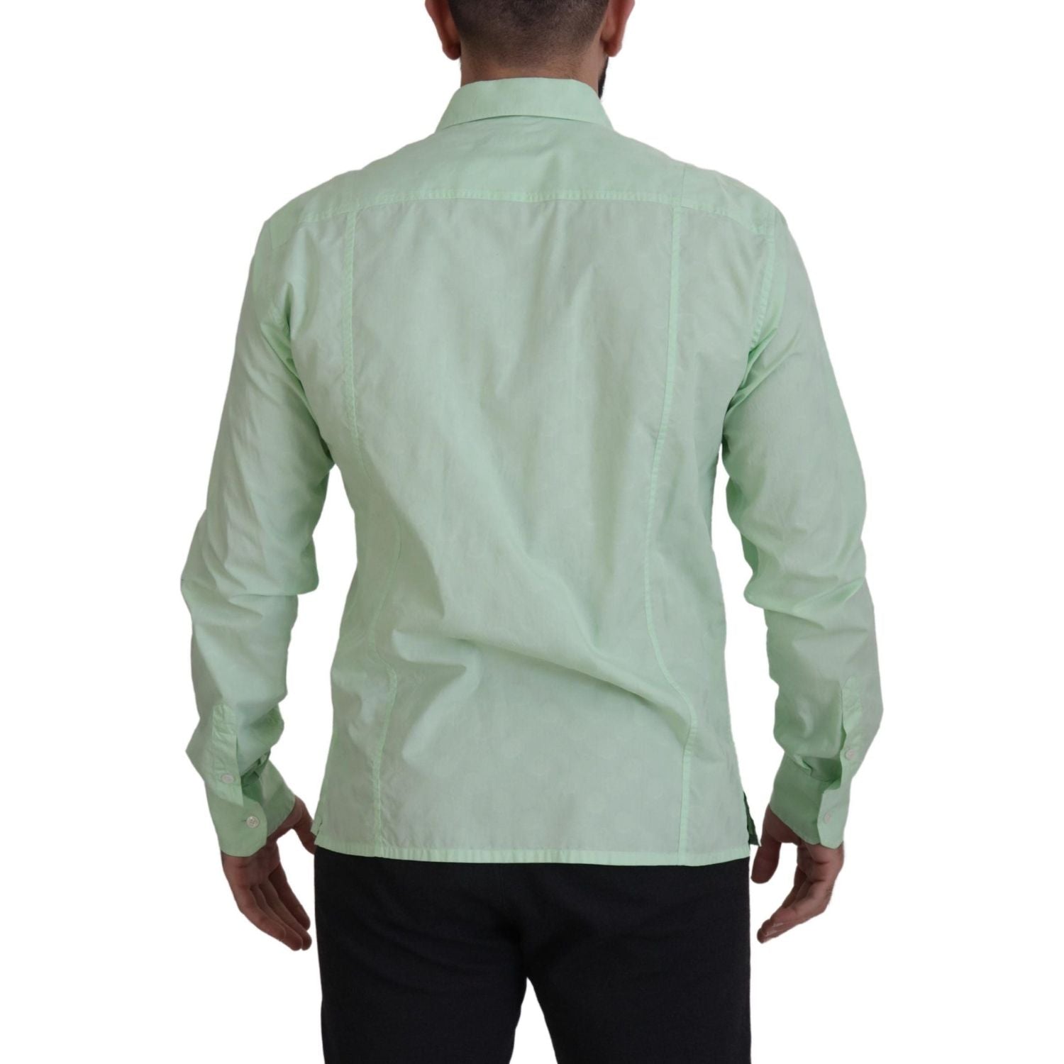Dolce & Gabbana Mint Green Long Sleeves Button Down Shirt
