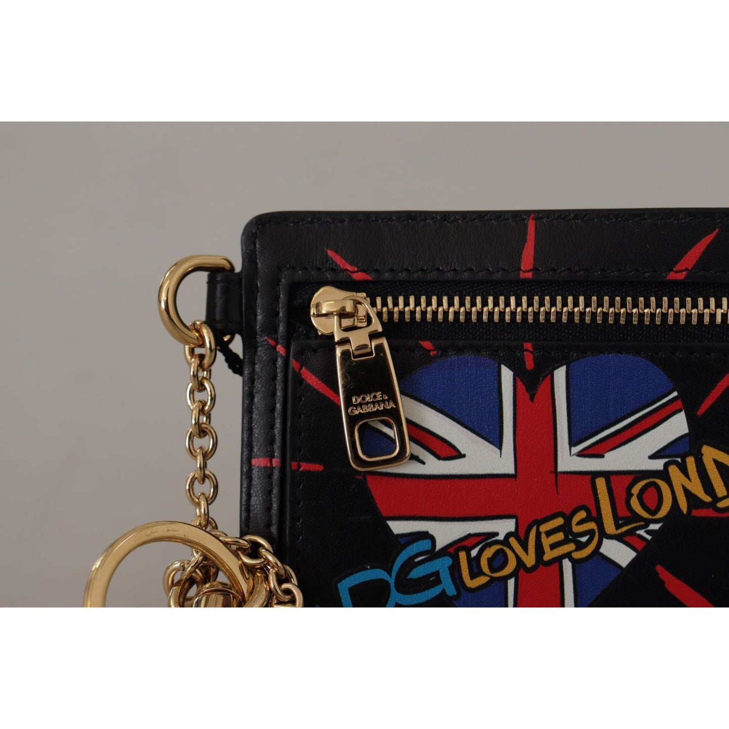 Dolce & Gabbana Elegant Leather Coin Wallet With Keyring Dolce & Gabbana