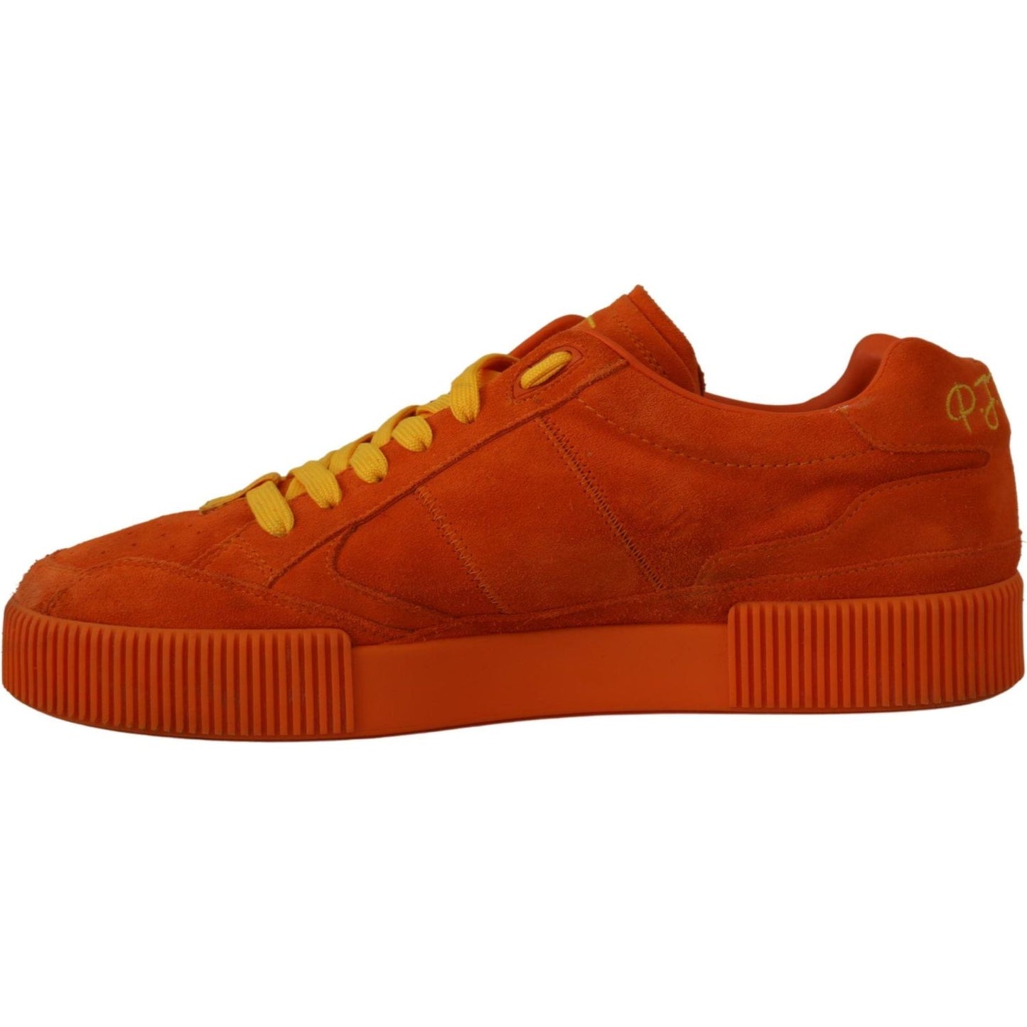 Dolce & Gabbana Orange Suede Italian Sneakers Dolce & Gabbana