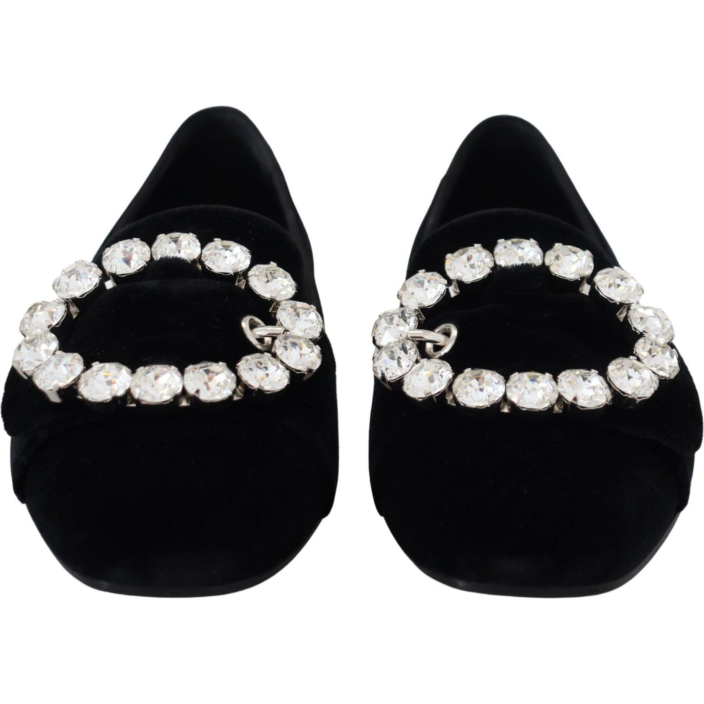 Dolce & Gabbana Chic Velvet Crystal-Embellished Loafers Dolce & Gabbana