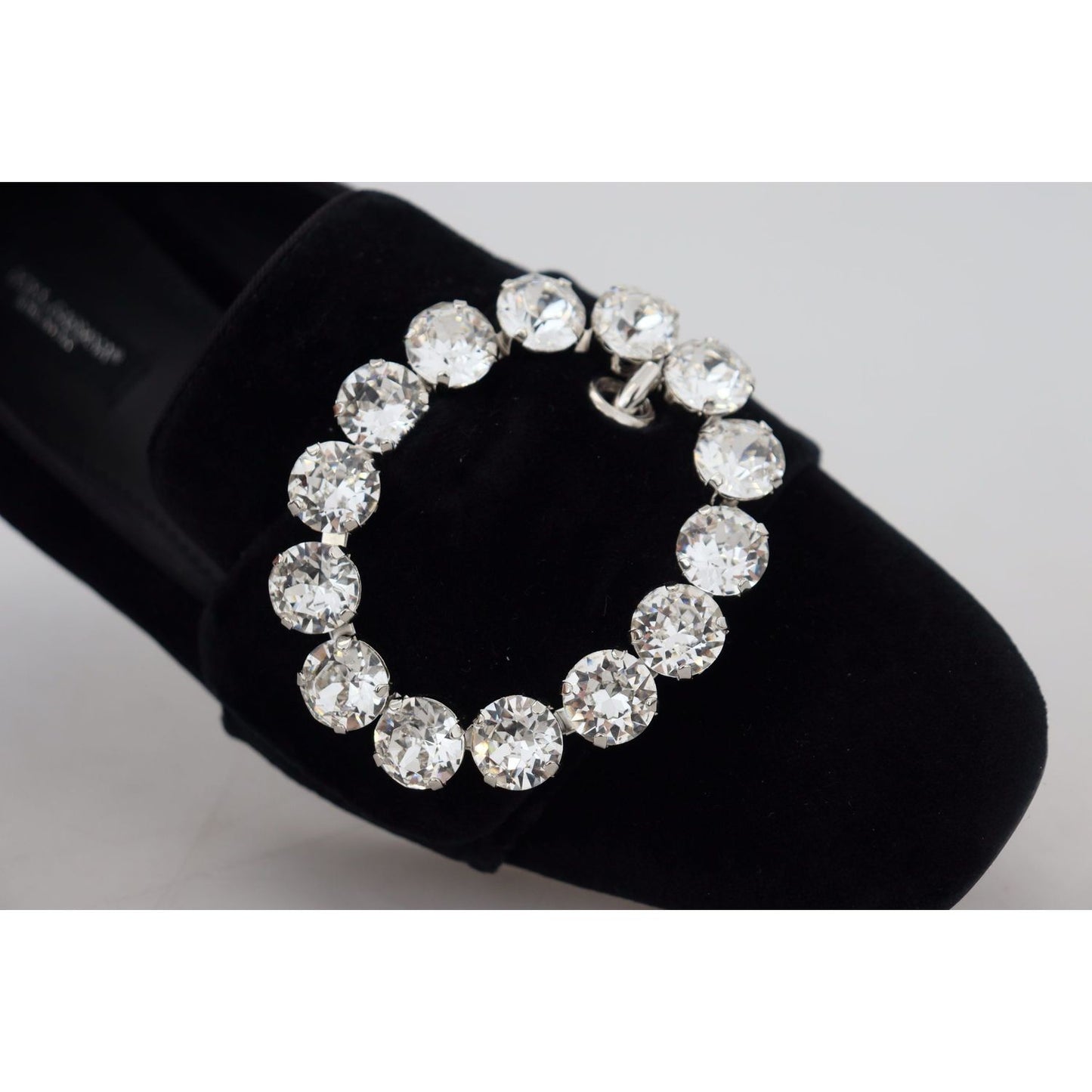 Dolce & Gabbana Chic Velvet Crystal-Embellished Loafers Dolce & Gabbana