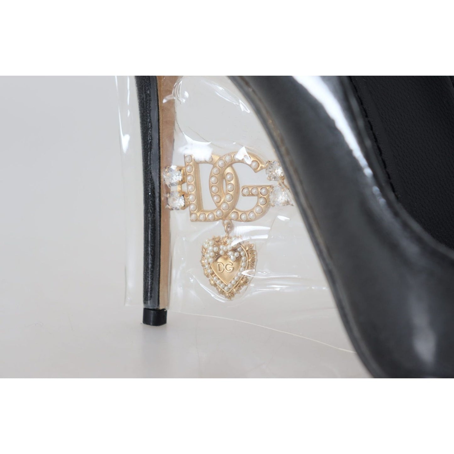 Dolce & Gabbana Elegant Black Gold Detail Heels Pumps Dolce & Gabbana