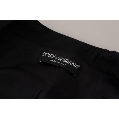 Dolce & Gabbana Black Slim Fit Long Sleeves Snap Jacket