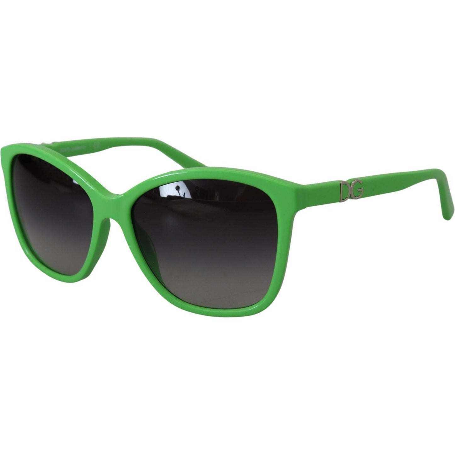 Dolce & Gabbana Chic Green Acetate Round Sunglasses Dolce & Gabbana