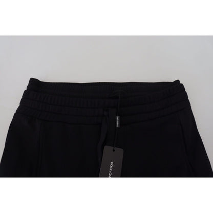 Dolce & Gabbana Black Cotton Bermuda Cargo Shorts