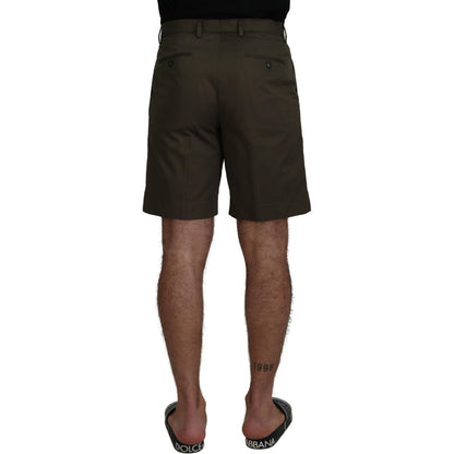 Dolce & Gabbana Green Chinos Cotton Casual Shorts