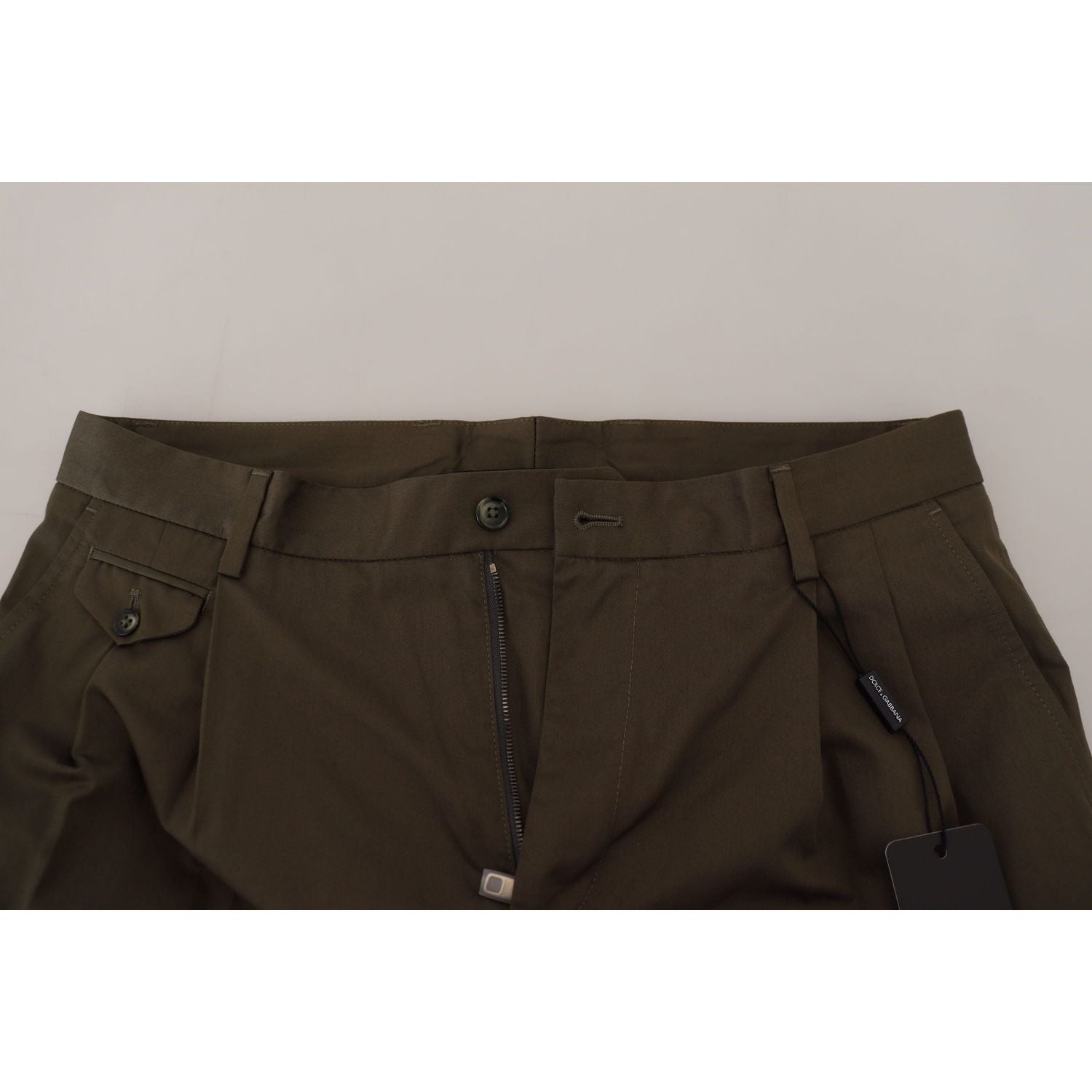 Dolce & Gabbana Green Chinos Cotton Casual Shorts