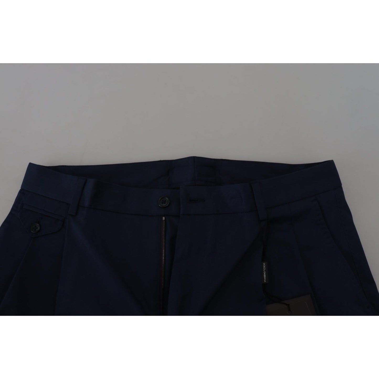 Dolce & Gabbana Blue Chinos Cotton Stretch Casual Shorts