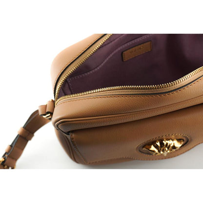 Versace Brown Calf Leather Camera Shoulder Bag