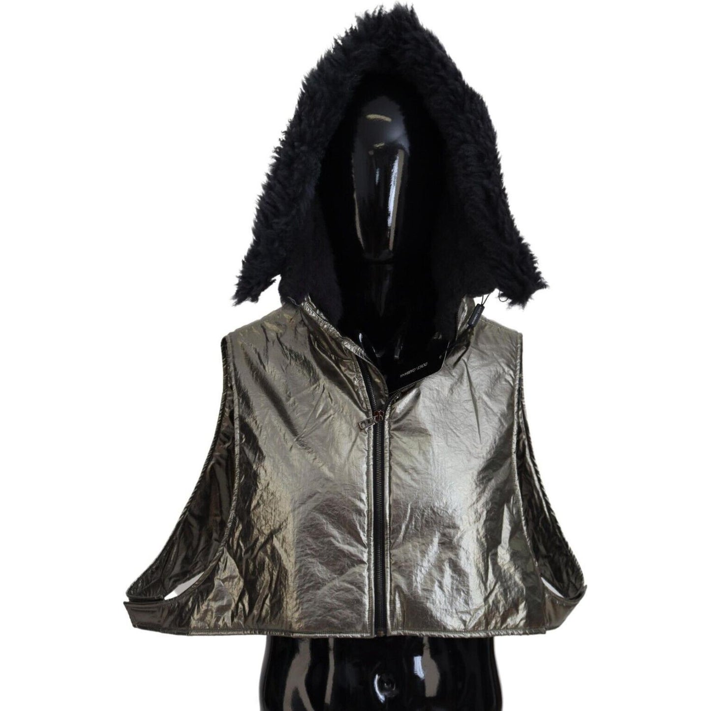 Dolce & Gabbana Silver Fur Whole Head Wrap Men Capello Nylon Hat