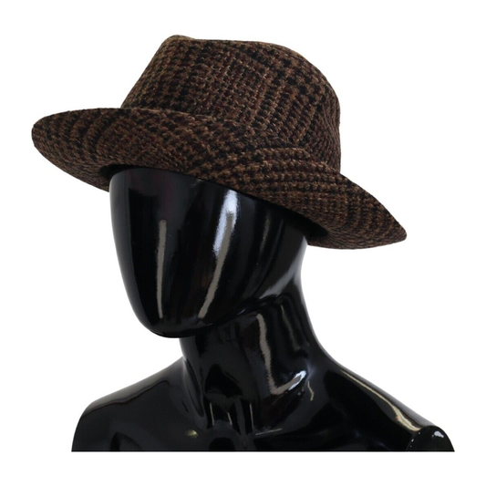 Dolce & Gabbana Elegant Brown Fedora Hat - Winter Chic Accessory Dolce & Gabbana