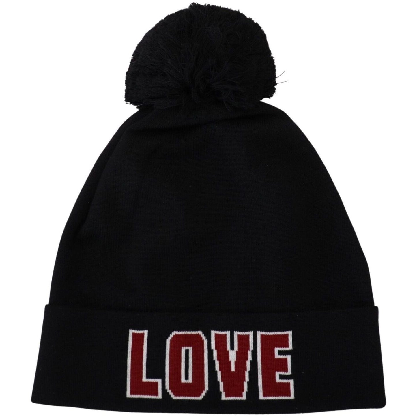 Dolce & Gabbana Elegant Black Virgin Wool Beanie Dolce & Gabbana