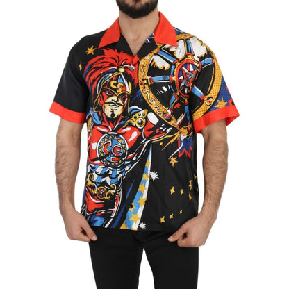 Dolce & Gabbana Multicolor Printed Short Sleeves Casual Shirt