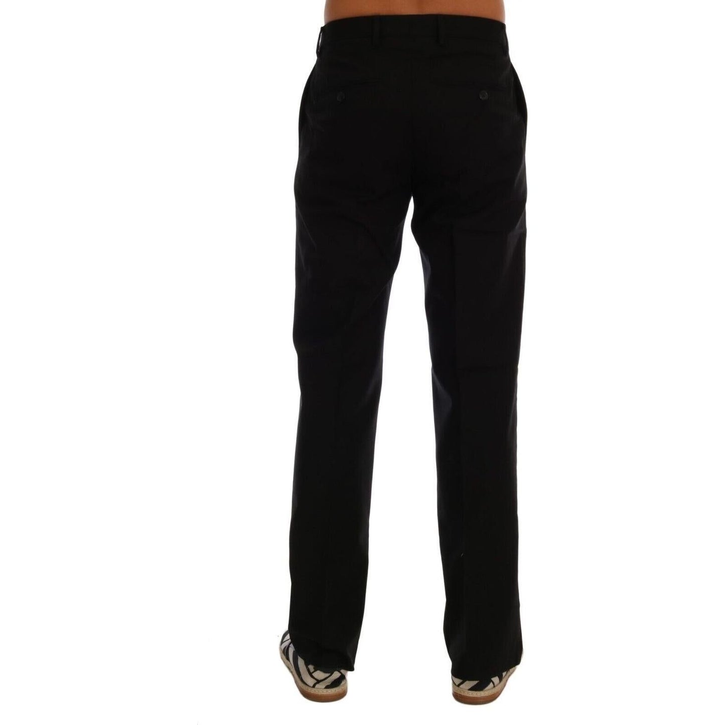 Dolce & Gabbana Elegant Black Cotton Stretch Pants Dolce & Gabbana