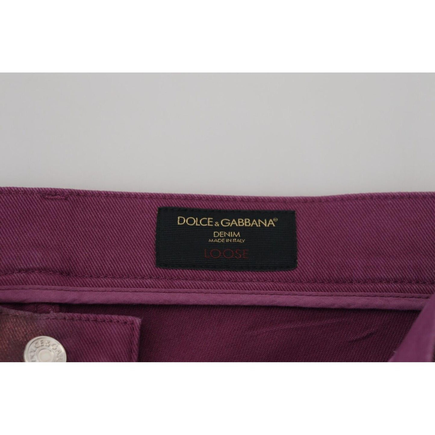 Dolce & Gabbana Elegant Magenta Cotton Trousers Dolce & Gabbana