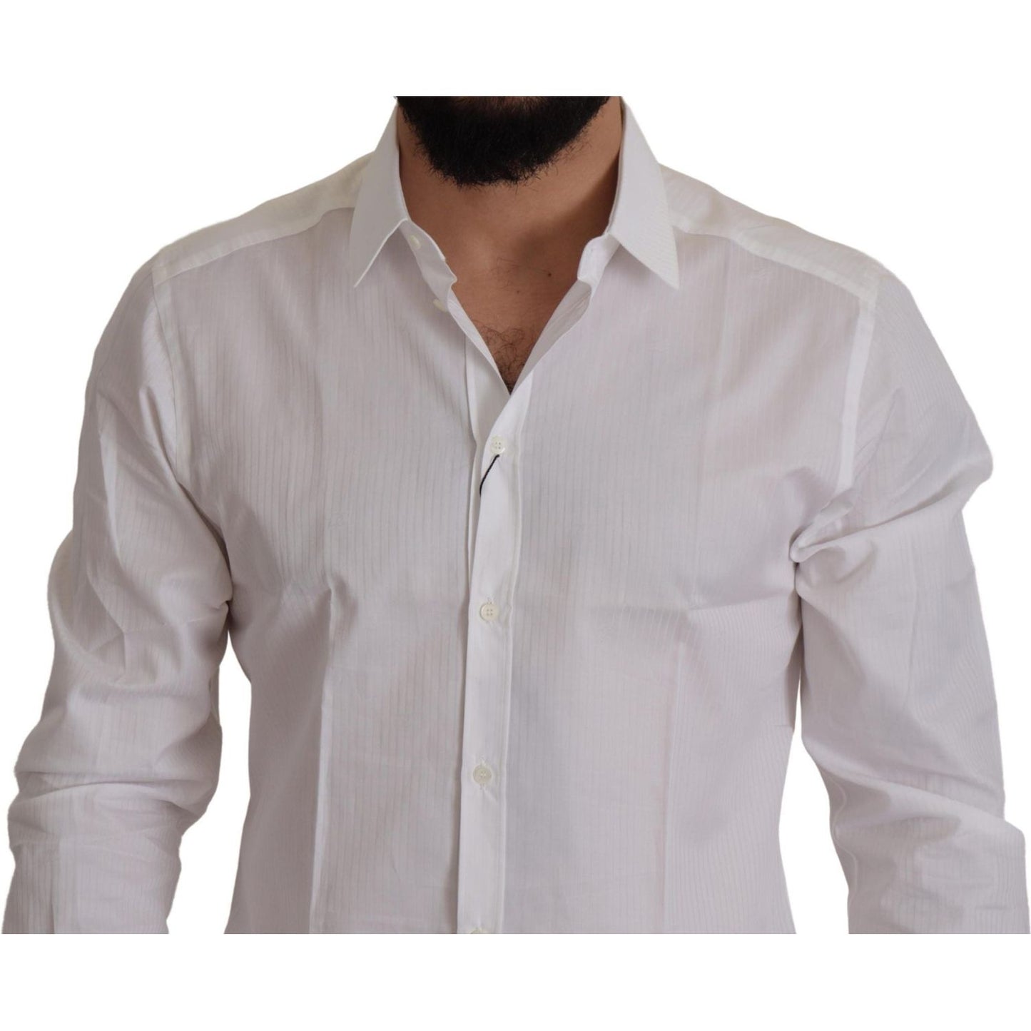 Dolce & Gabbana Elegant White Cotton Dress Shirt Dolce & Gabbana