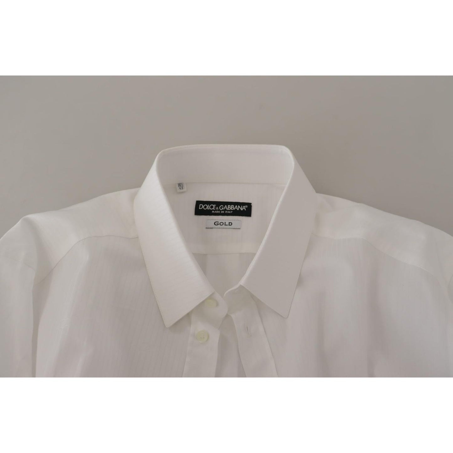 Dolce & Gabbana Elegant White Cotton Dress Shirt Dolce & Gabbana