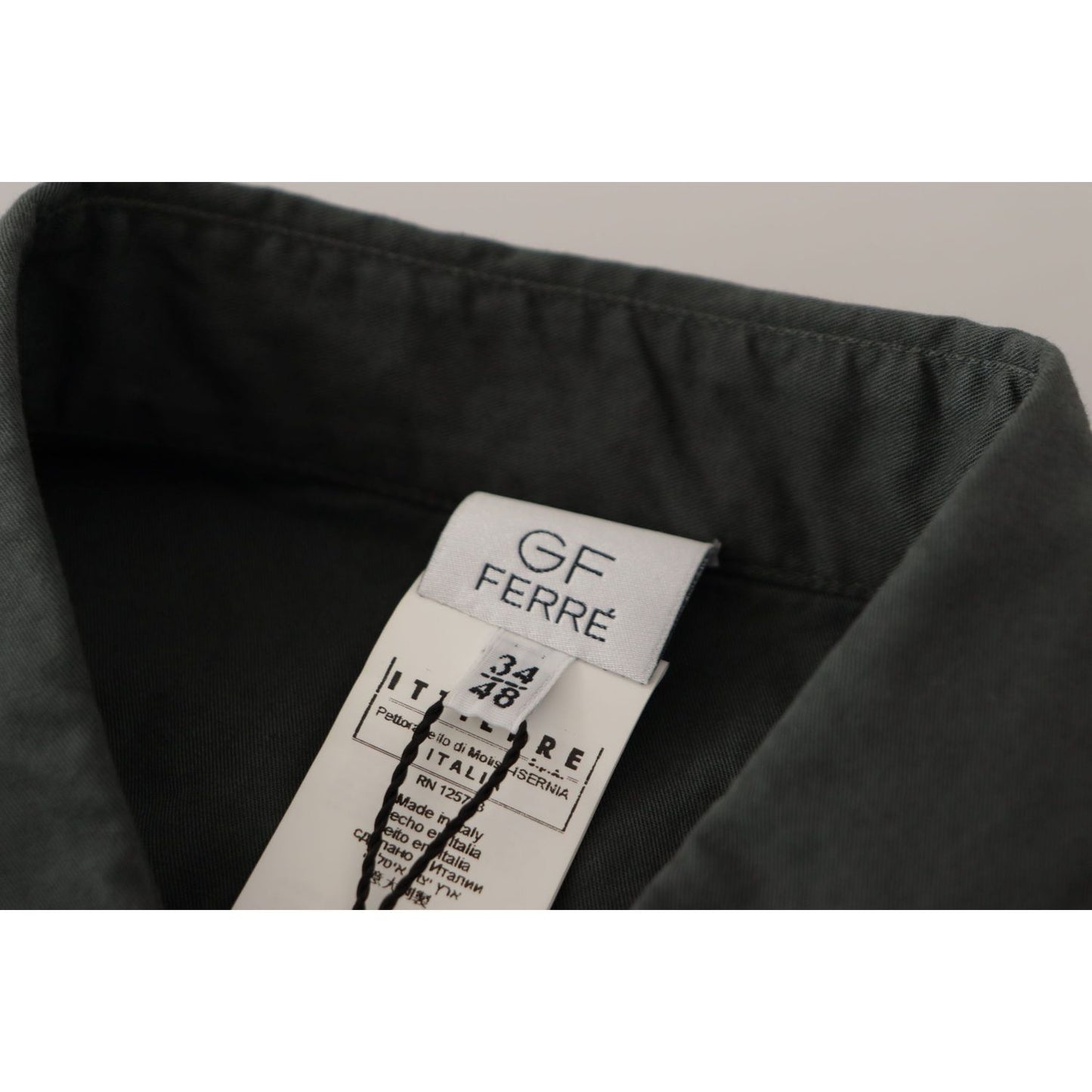 GF Ferre Sleek Dark Gray Cotton Casual Shirt GF Ferre