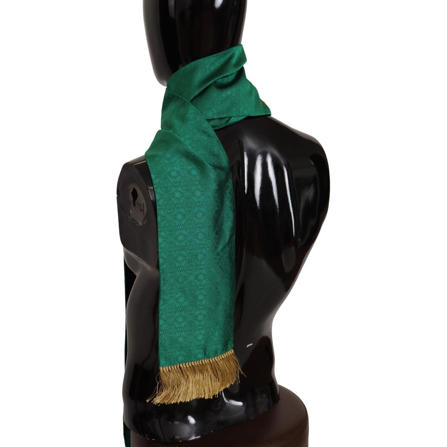 Dolce & Gabbana Elegant Green Silk Blend Men's Scarf Dolce & Gabbana