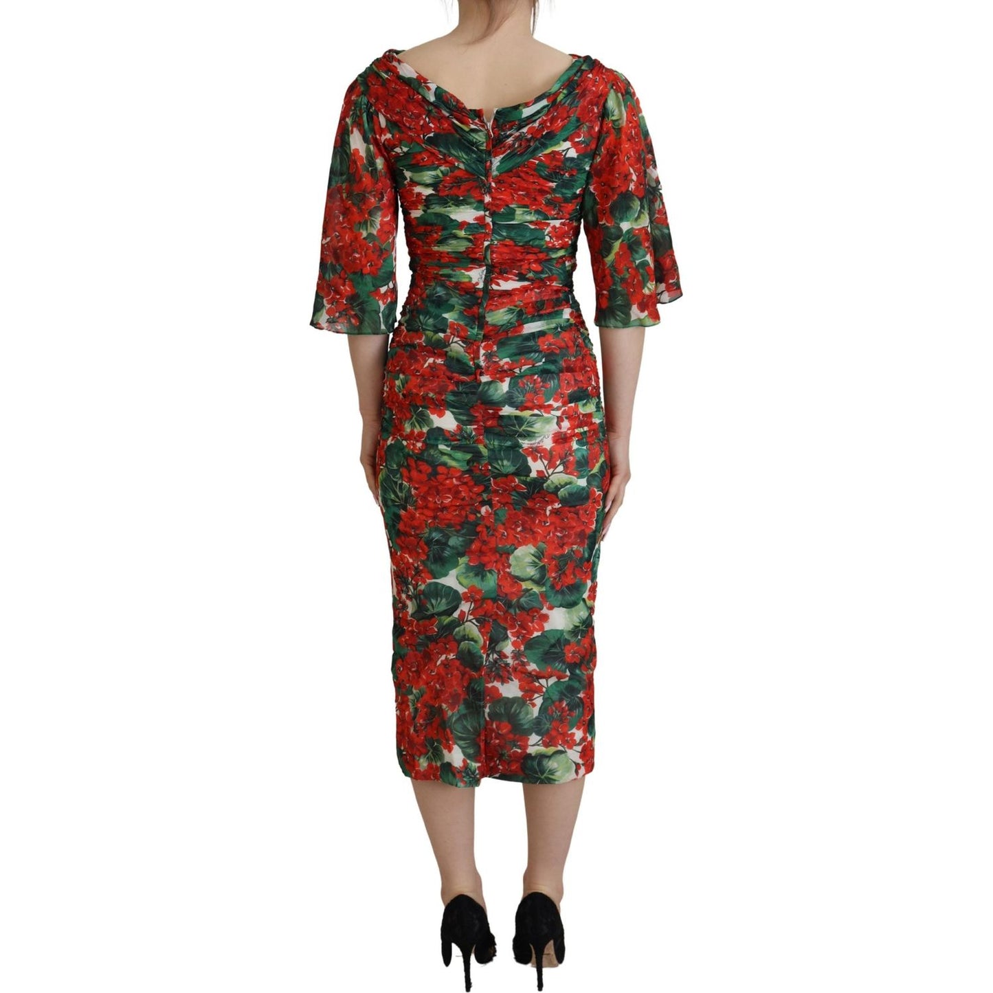 Dolce & Gabbana Enchanting Floral Print Sheath Dress Dolce & Gabbana