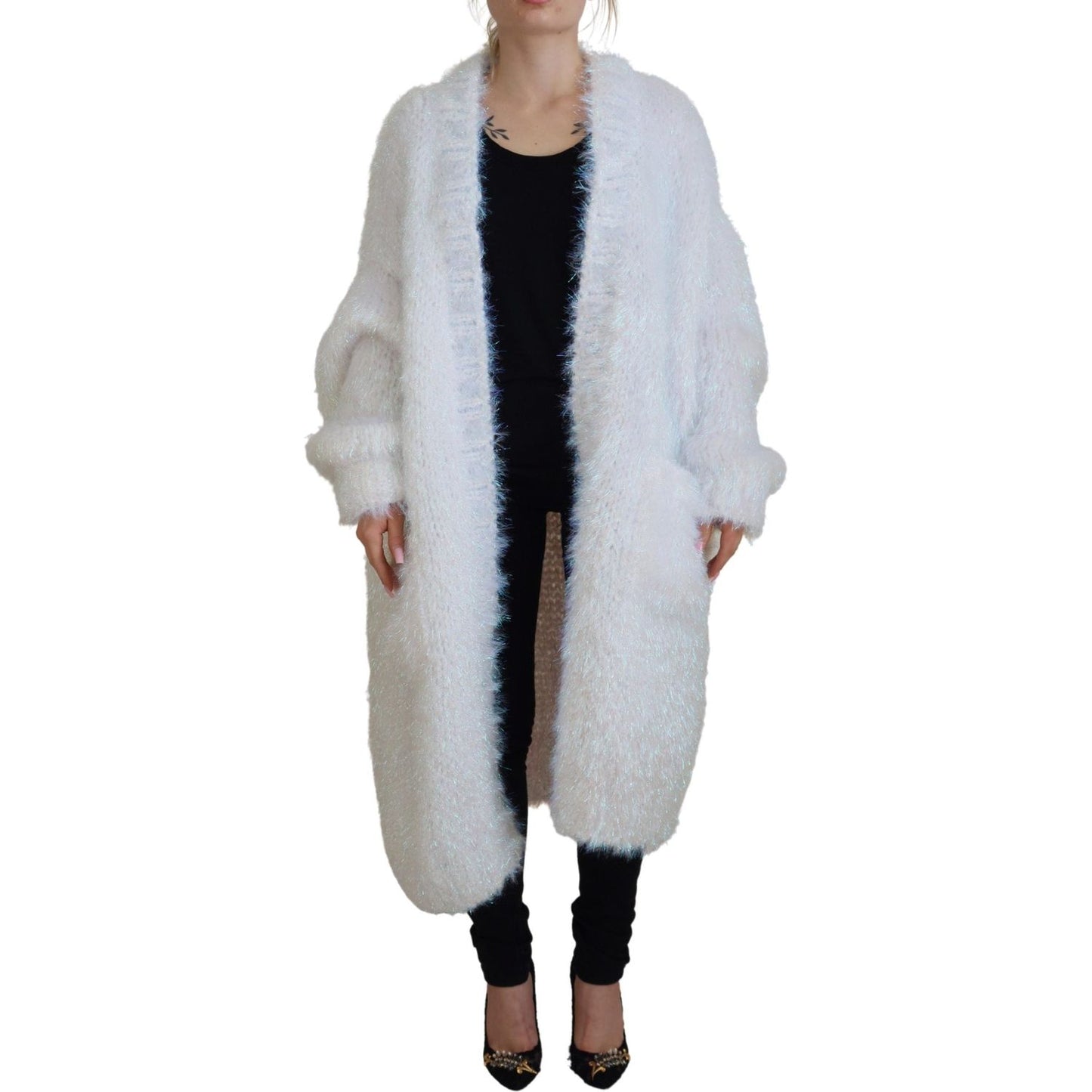 Dolce & Gabbana Elegant White Long Sleeve Cardigan Jacket Dolce & Gabbana