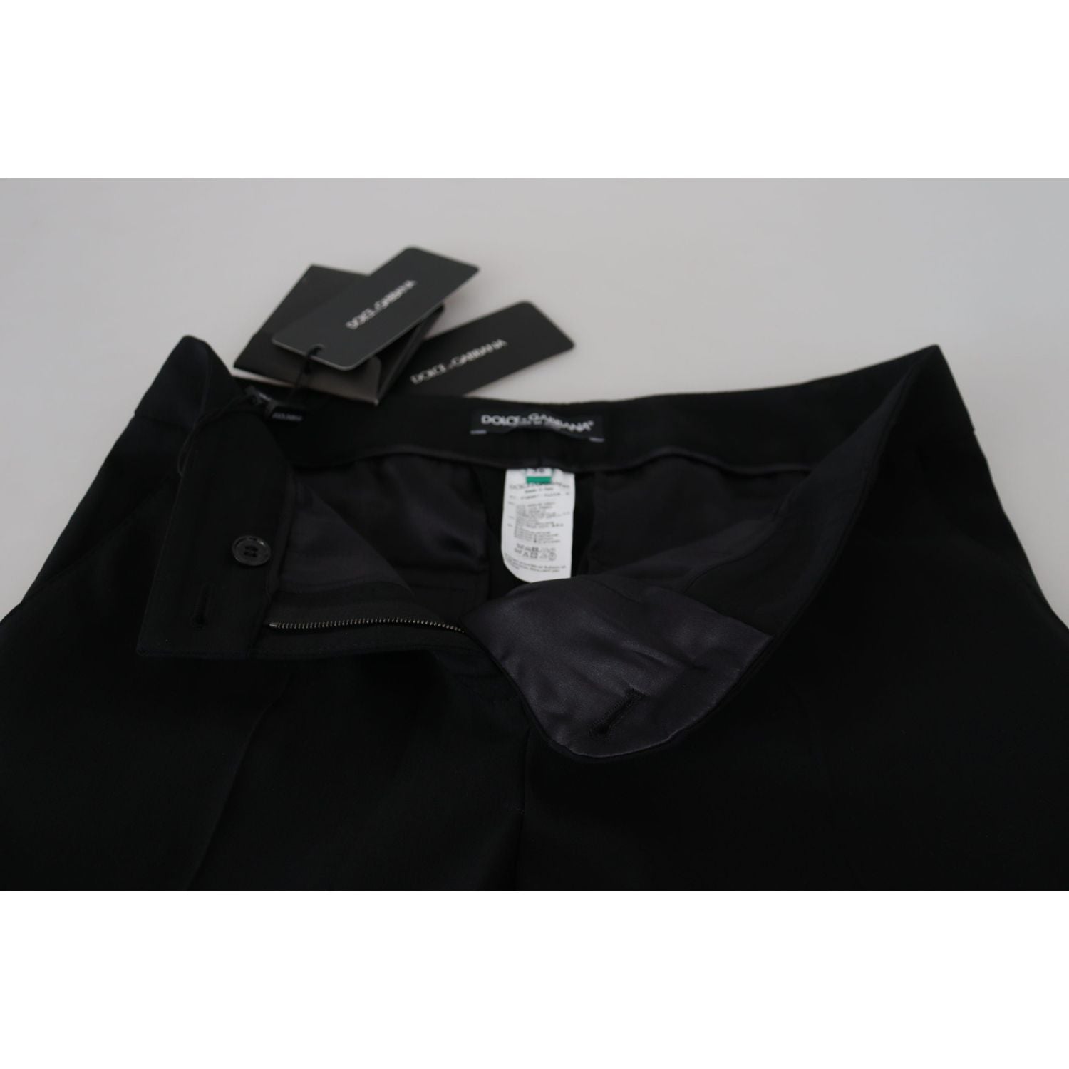 Dolce & Gabbana Black High Waist Women Pants