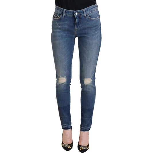 Dolce & Gabbana Elegant Tattered Denim Pants – Chic Casualwear Dolce & Gabbana