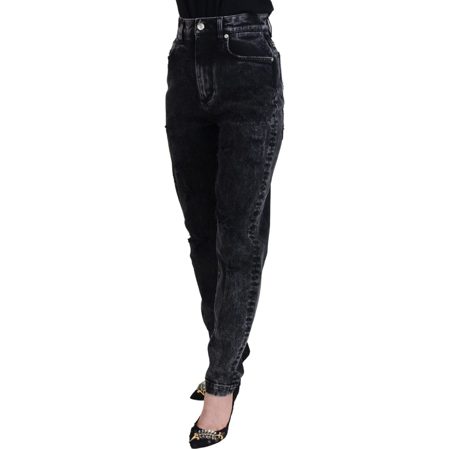 Dolce & Gabbana Elegant Black Denim Pants Dolce & Gabbana