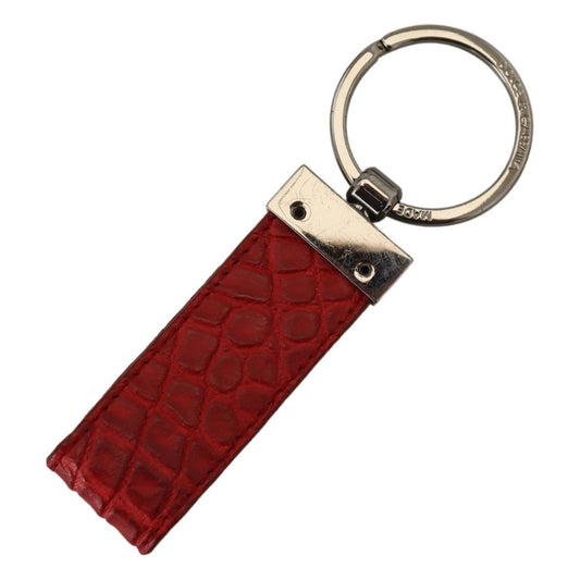 Dolce & Gabbana Chic Red Leather Keychain & Charm Accessory Dolce & Gabbana