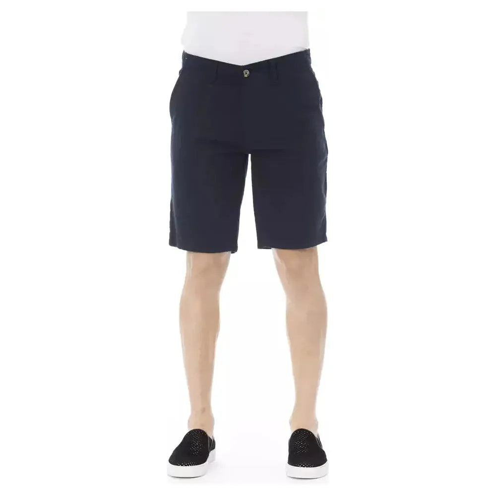 Baldinini Trend Blue Cotton Men Bermuda Shorts Baldinini Trend