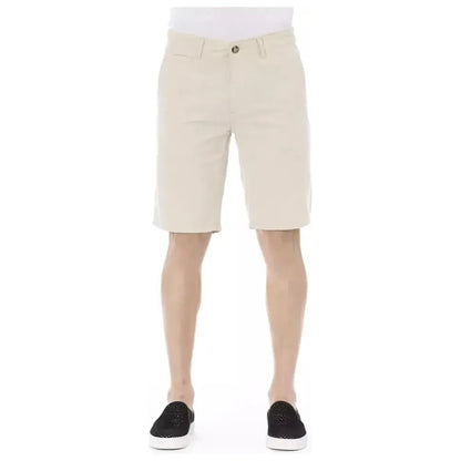 Baldinini Trend Beige Cotton Men Short