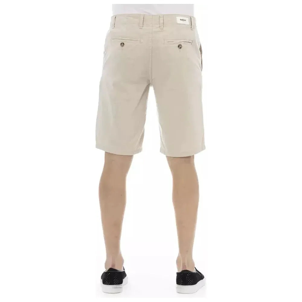 Baldinini Trend Beige Cotton Men Bermuda Short Baldinini Trend