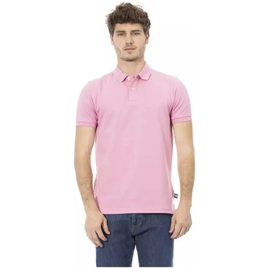 Baldinini Trend Pink Cotton Men Polo Baldinini Trend