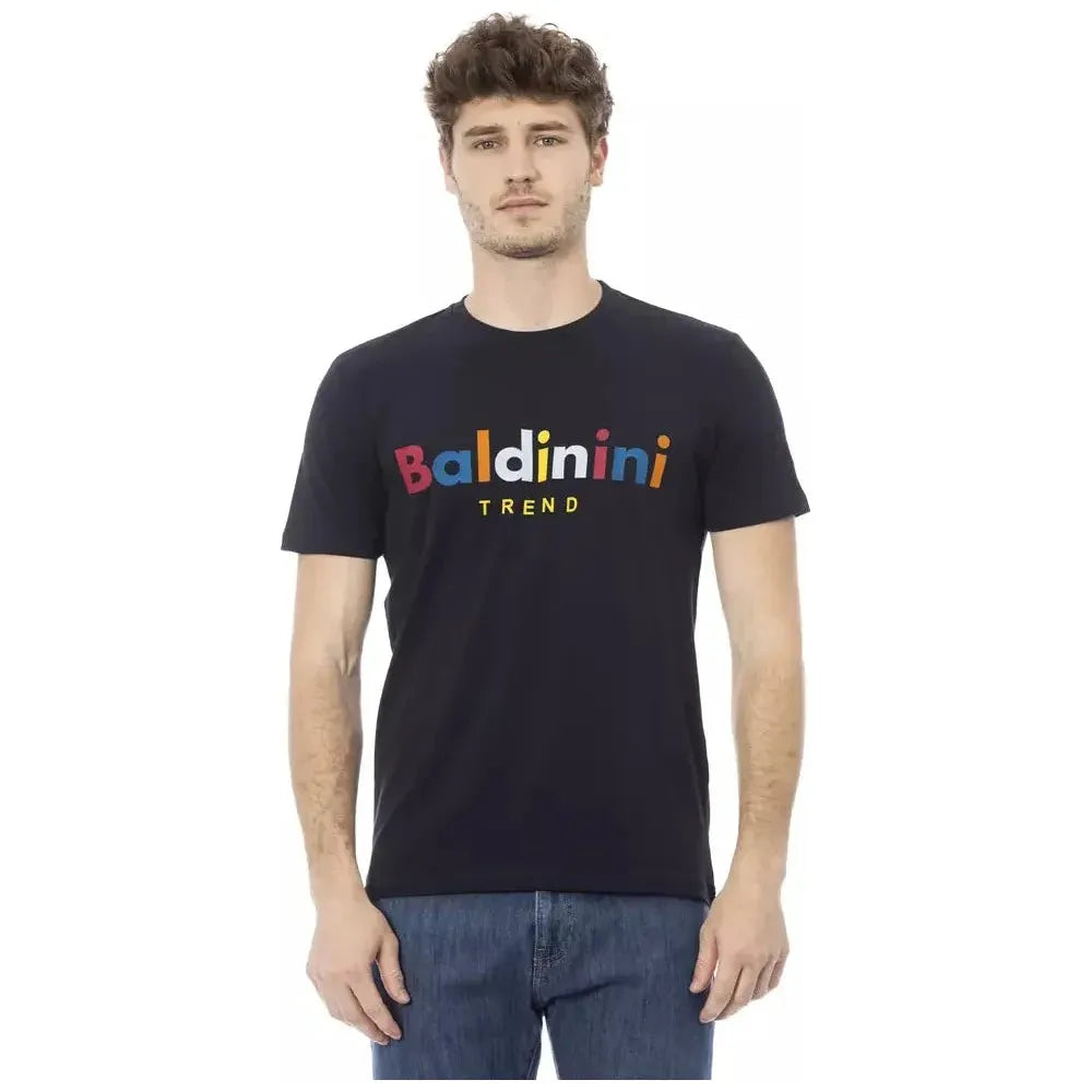 Baldinini Trend Blue Cotton Men T-Shirt Baldinini Trend