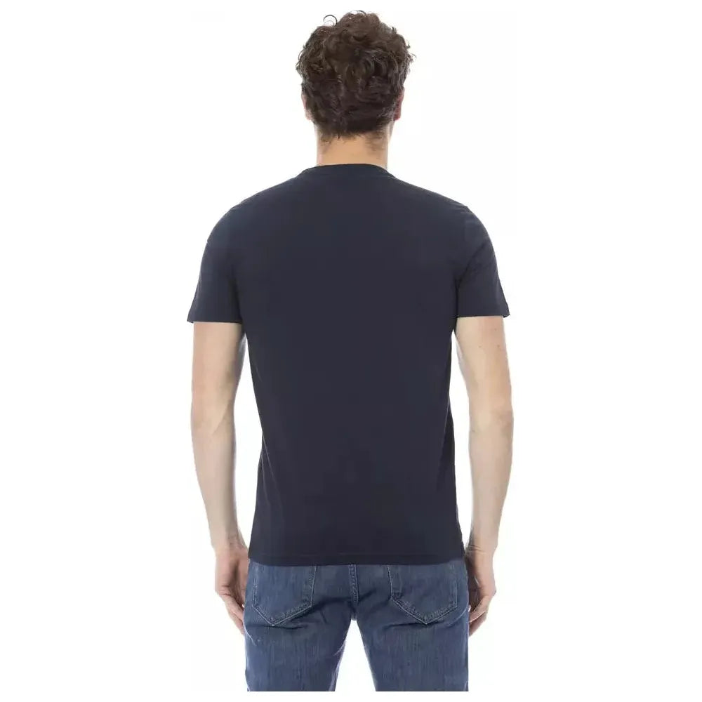 Baldinini Trend Blue Cotton Men T-Shirt Baldinini Trend