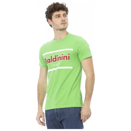 Baldinini Trend Green Cotton Men T-Shirt Baldinini Trend