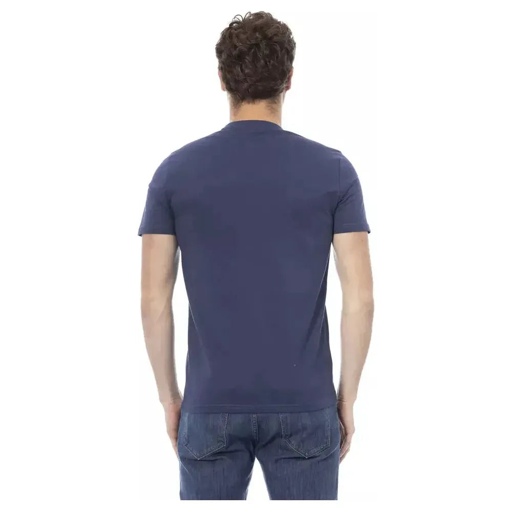 Baldinini Trend Blue Cotton Men T-Shirt Baldinini Trend