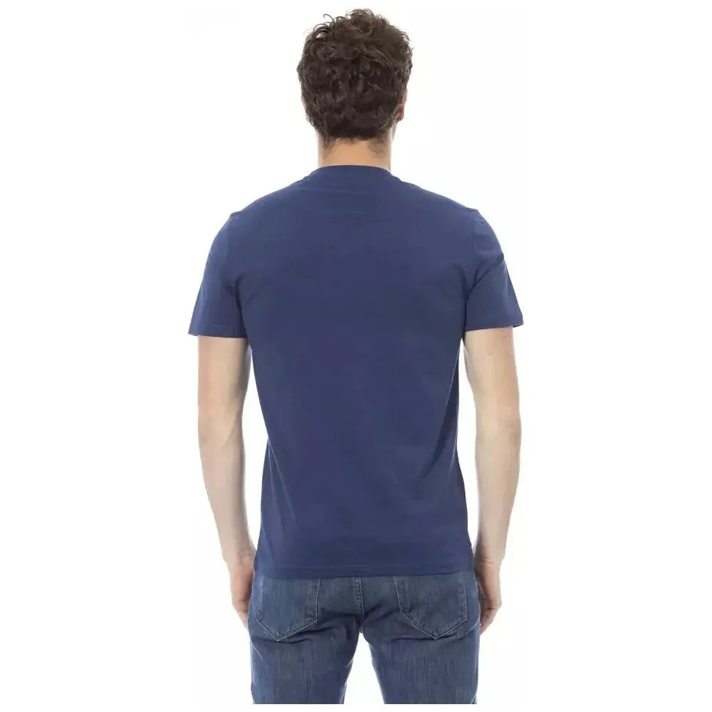 Baldinini Trend Blue Cotton Men T-Shirt Baldinini Trend