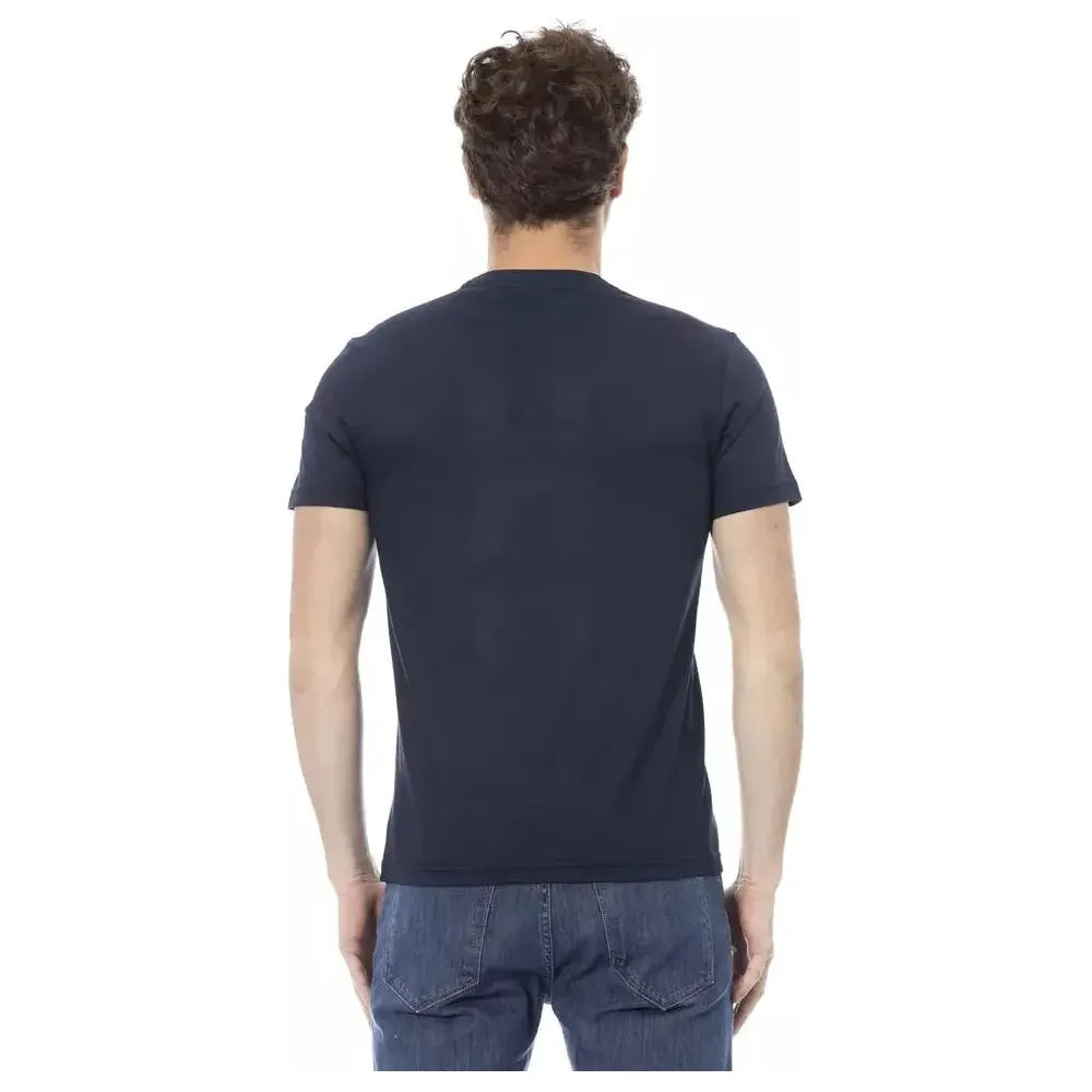 Baldinini Trend Blue Cotton Men T-Shirt Baldinini Trend