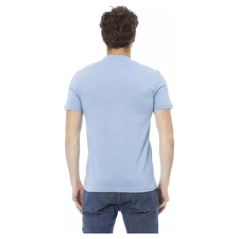 Baldinini Trend Light Blue Cotton Men T-Shirt