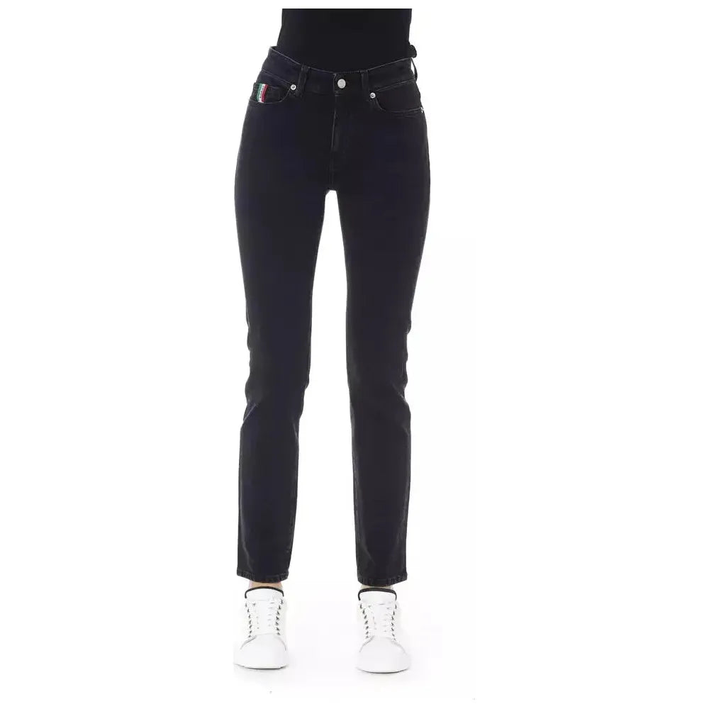 Baldinini Trend Black Cotton Women Jeans Baldinini Trend