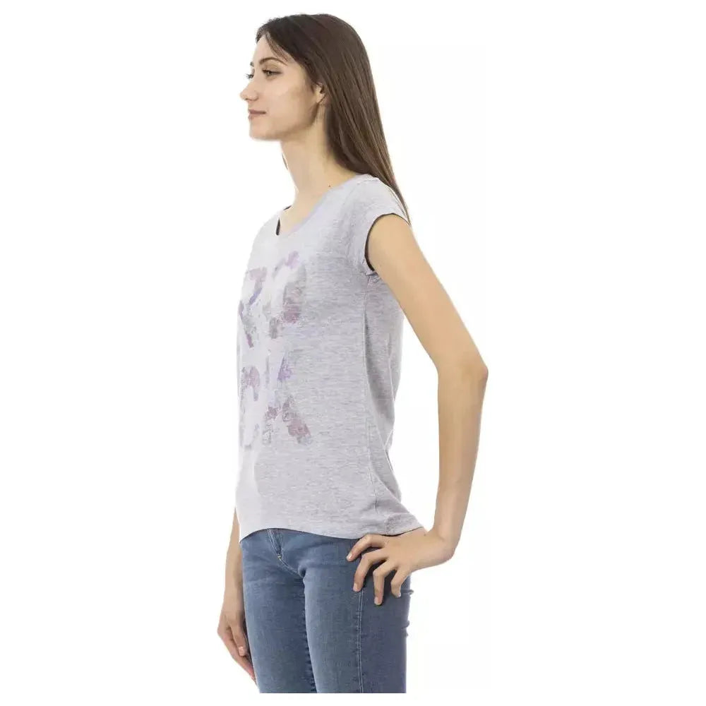 Trussardi Action Gray Cotton Women T-Shirt