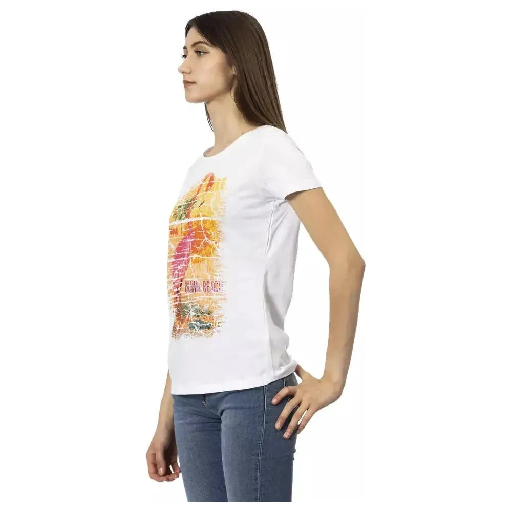 Trussardi Action White Cotton Women T-Shirt