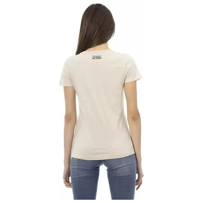 Trussardi Action Beige Cotton Women T-Shirt