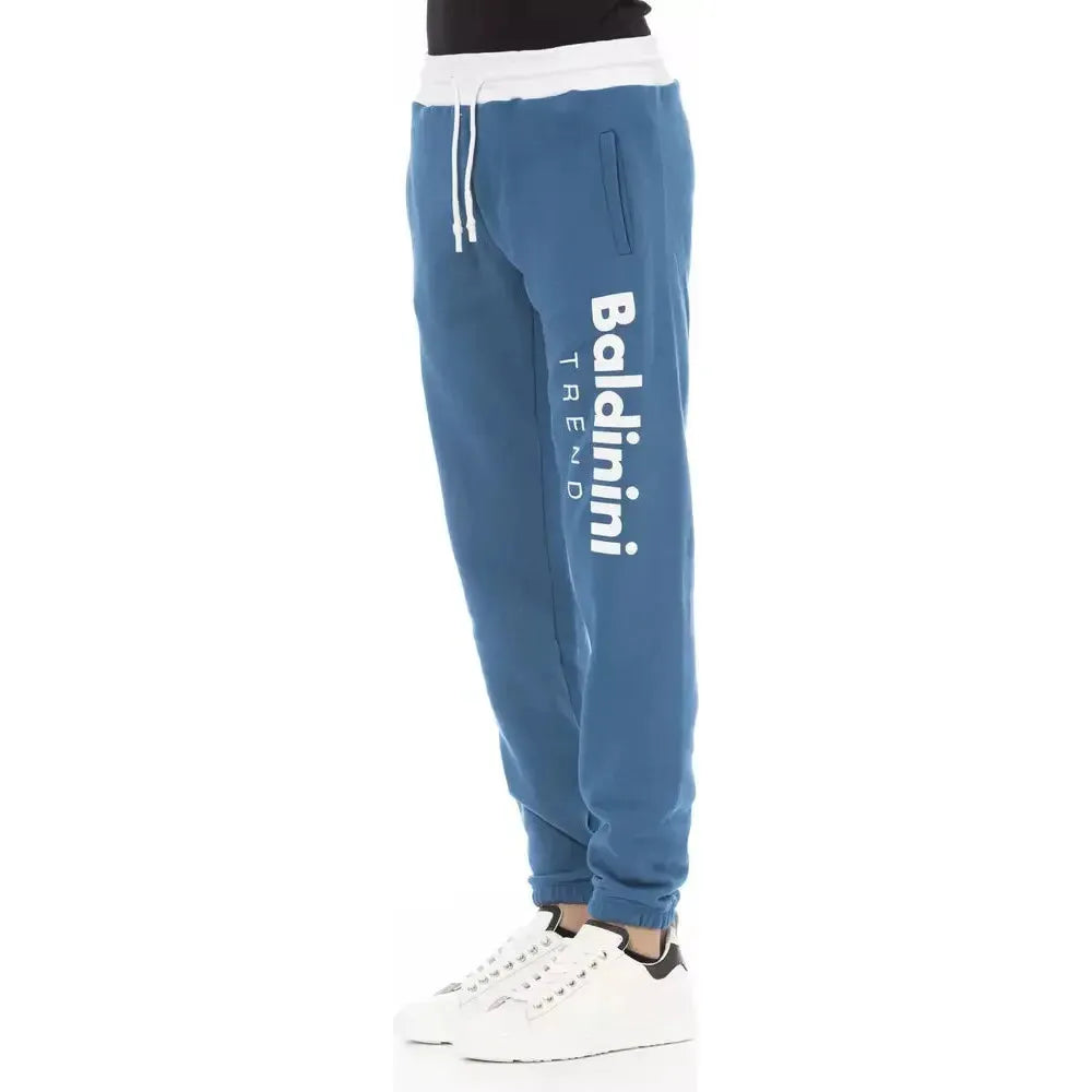 Baldinini Trend Blue Cotton Men Sport Pant