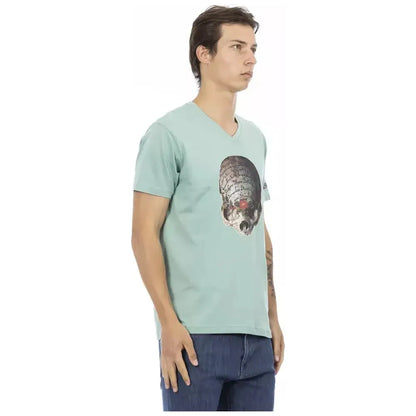Trussardi Action Green Cotton Men T-Shirt