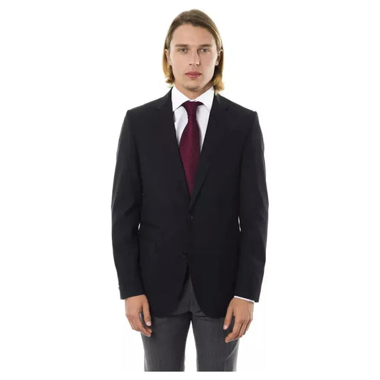 Uominitaliani Black Wool Men's Blazer