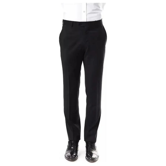 Uominitaliani Gray Wool Men's Suit Pant Uominitaliani