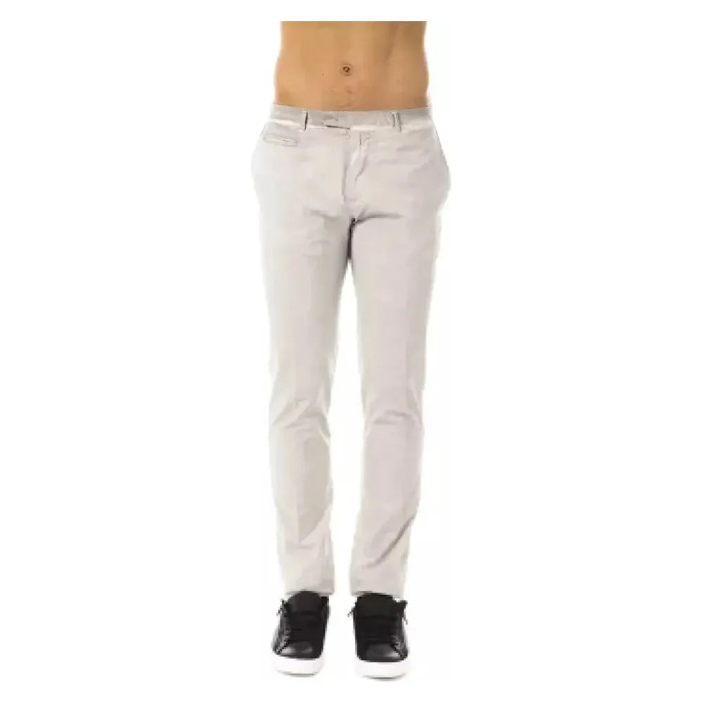 Uominitaliani Gray Cotton Men Pant